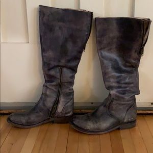 Bed|Stu Free People distressed gray tall boot